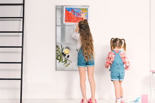 Dry erase board magnetic Modern board for notes and photos