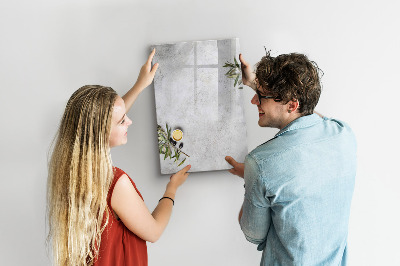 Dry erase board magnetic Modern board for notes and photos