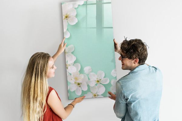 Magnetic dry erase board Creative board with a floral motif
