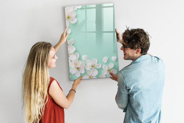 Magnetic dry erase board Creative board with a floral motif