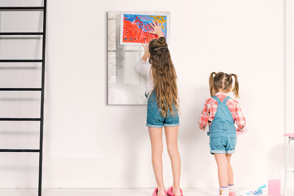 Dry erase board magnetic A creative space for photos and notes