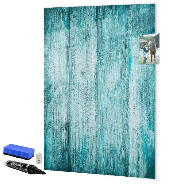 Magnetic dry erase board A colorful board for notes and photos