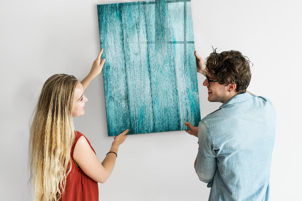 Magnetic dry erase board A colorful board for notes and photos