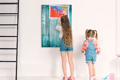 Magnetic dry erase board A colorful board for notes and photos