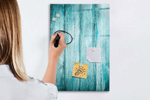 Magnetic dry erase board A colorful board for notes and photos