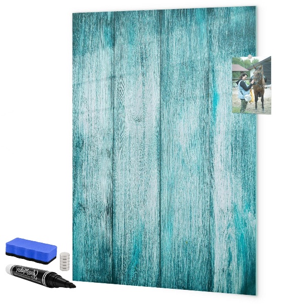 Magnetic dry erase board A colorful board for notes and photos