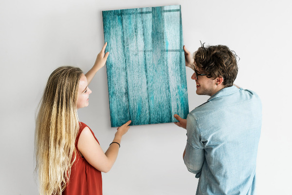 Magnetic dry erase board A colorful board for notes and photos