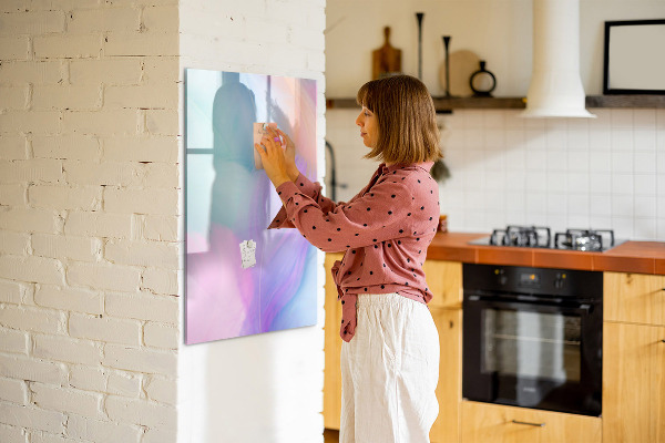 Dry erase board magnetic A colorful board for notes and photos