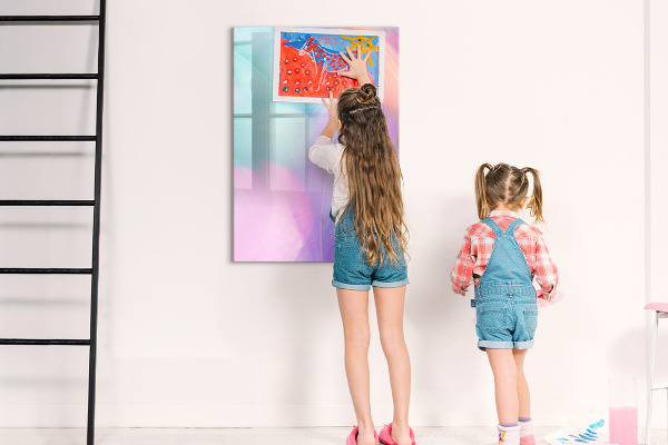 Dry erase board magnetic A colorful board for notes and photos