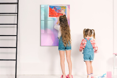 Dry erase board magnetic A colorful board for notes and photos