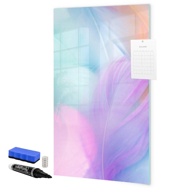 Dry erase board magnetic A colorful board for notes and photos