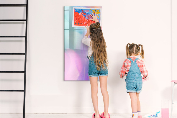 Dry erase board magnetic A colorful board for notes and photos