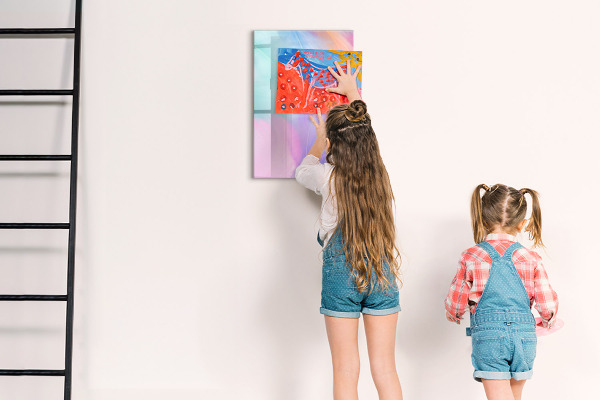 Dry erase board magnetic A colorful board for notes and photos