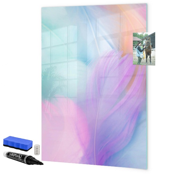 Dry erase board magnetic A colorful board for notes and photos