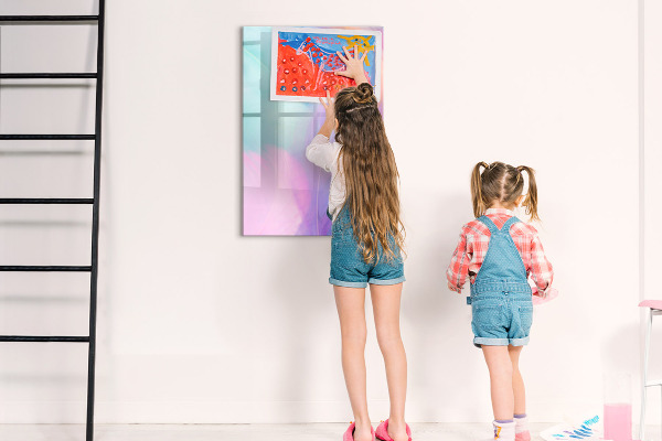 Dry erase board magnetic A colorful board for notes and photos