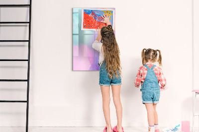 Dry erase board magnetic A colorful board for notes and photos