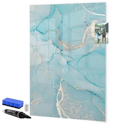 Magnetic dry erase board A colorful board for photos and notes