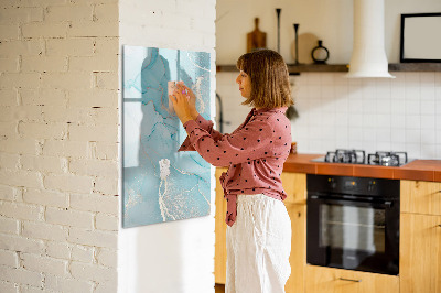 Magnetic dry erase board A colorful board for photos and notes