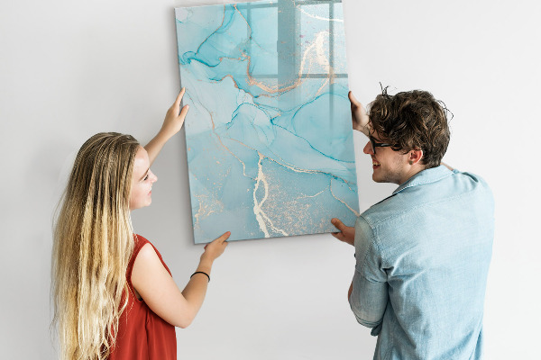 Magnetic dry erase board A colorful board for photos and notes