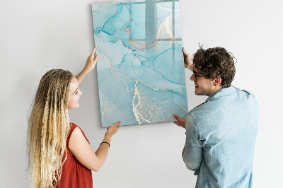 Magnetic dry erase board A colorful board for photos and notes