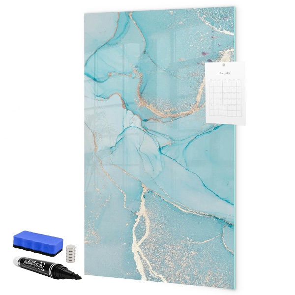 Magnetic dry erase board A colorful board for photos and notes