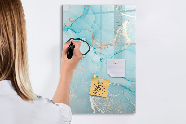 Magnetic dry erase board A colorful board for photos and notes