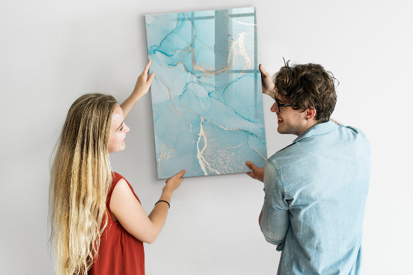 Magnetic dry erase board A colorful board for photos and notes