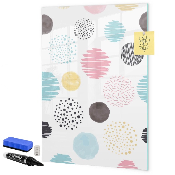 Dry erase board magnetic A colorful board for photos and notes