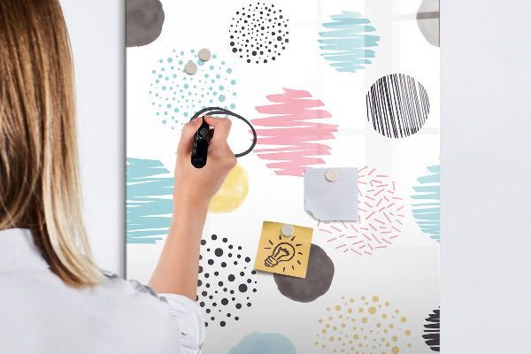 Dry erase board magnetic A colorful board for photos and notes