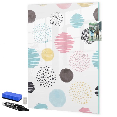 Dry erase board magnetic A colorful board for photos and notes