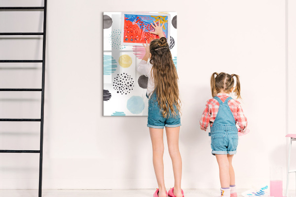Dry erase board magnetic A colorful board for photos and notes