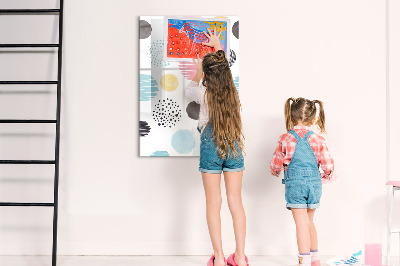 Dry erase board magnetic A colorful board for photos and notes