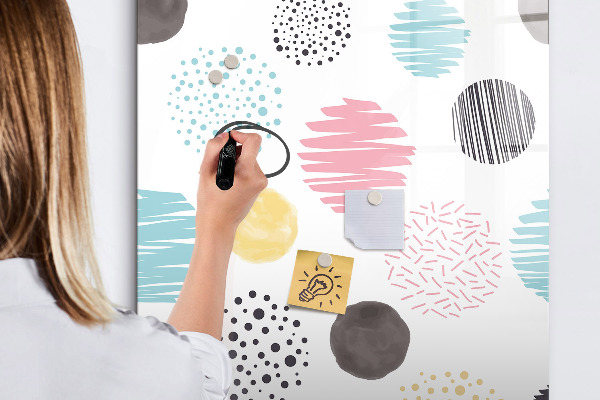 Dry erase board magnetic A colorful board for photos and notes