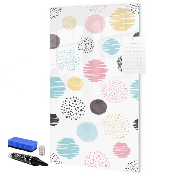 Dry erase board magnetic A colorful board for photos and notes