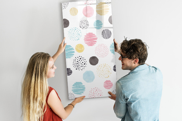 Dry erase board magnetic A colorful board for photos and notes