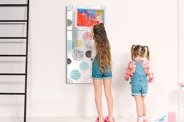 Dry erase board magnetic A colorful board for photos and notes