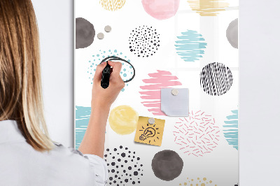 Dry erase board magnetic A colorful board for photos and notes