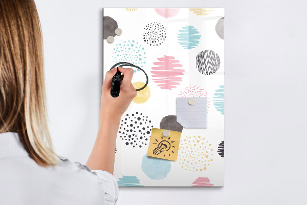 Dry erase board magnetic A colorful board for photos and notes