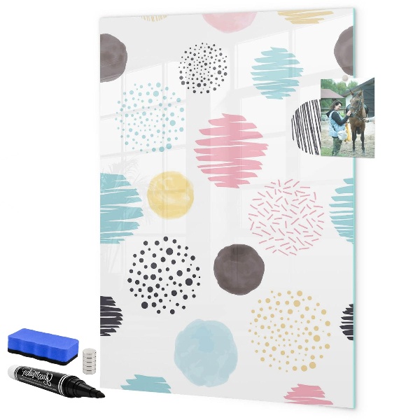 Dry erase board magnetic A colorful board for photos and notes