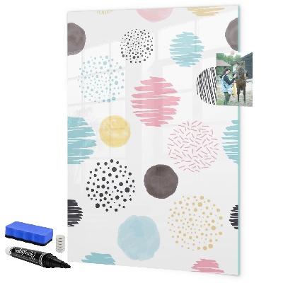 Dry erase board magnetic A colorful board for photos and notes