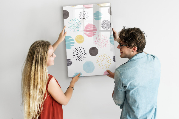 Dry erase board magnetic A colorful board for photos and notes