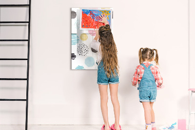 Dry erase board magnetic A colorful board for photos and notes