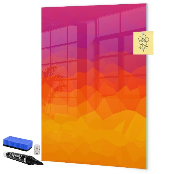 Dry erase board magnetic A colorful board for notes and photos