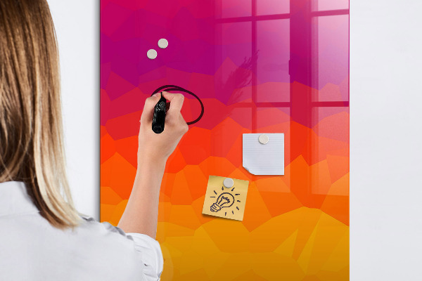 Dry erase board magnetic A colorful board for notes and photos