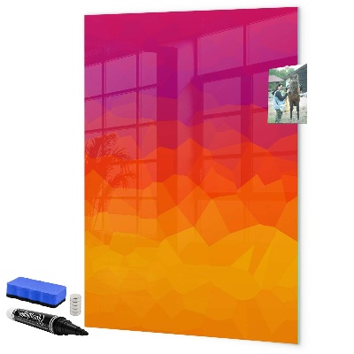 Dry erase board magnetic A colorful board for notes and photos
