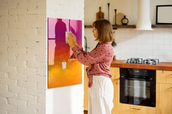 Dry erase board magnetic A colorful board for notes and photos