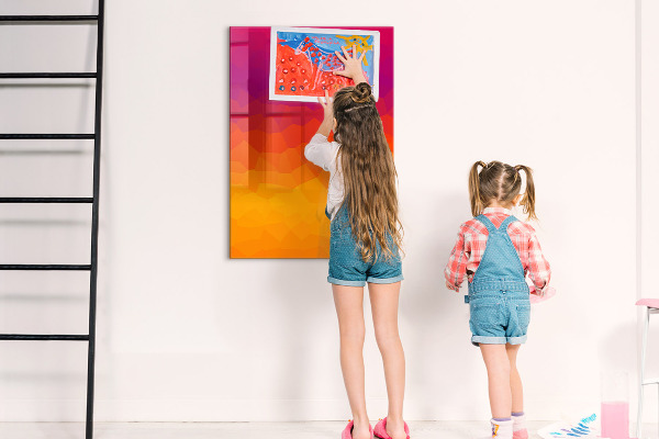 Dry erase board magnetic A colorful board for notes and photos