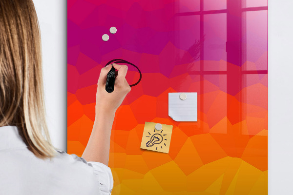 Dry erase board magnetic A colorful board for notes and photos