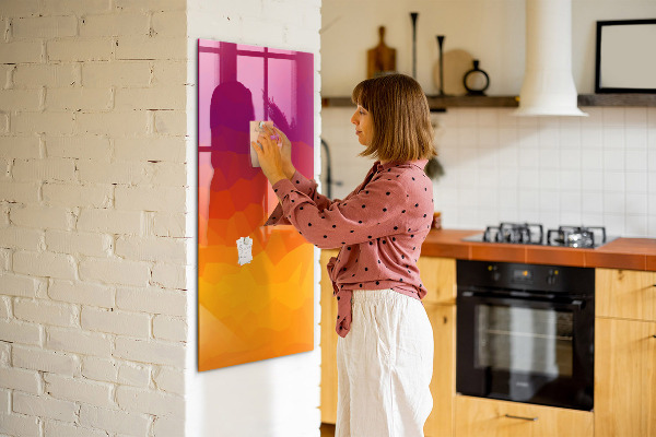 Dry erase board magnetic A colorful board for notes and photos