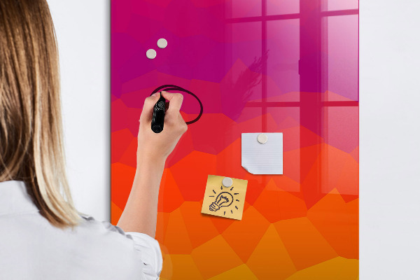 Dry erase board magnetic A colorful board for notes and photos